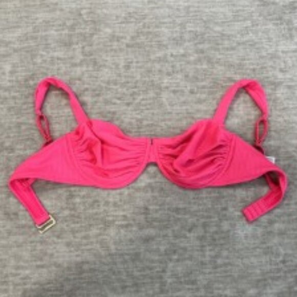 Hollister Hot Pink Ribbed Swimsuit Top - Picture 2 of 4